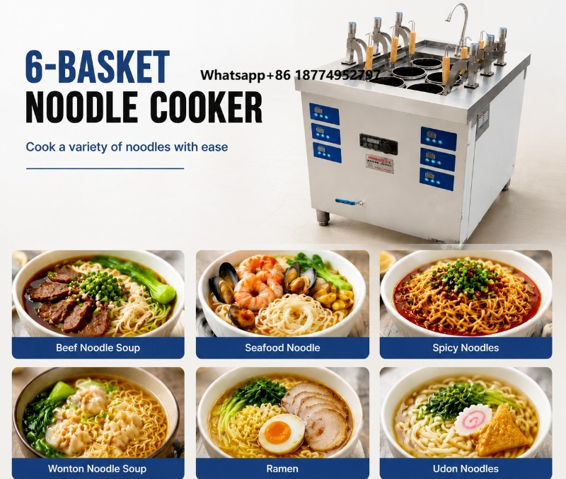 Induction Cooker - 6구 상업용 전기 밥솥, 8kW 스테인리스