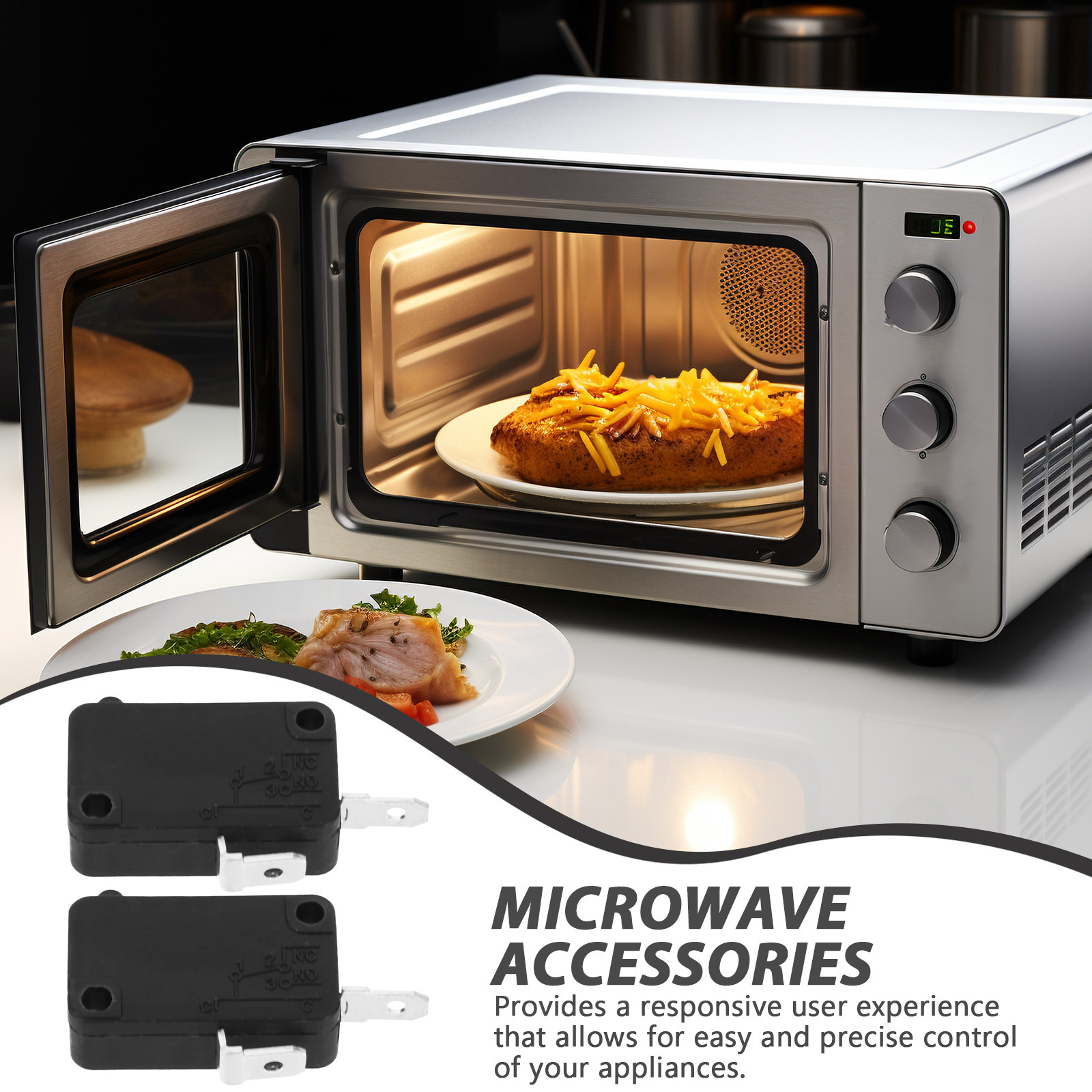 Microwave Oven - 2개입 마이크로 스위치, 일반적으로 열린 상태로